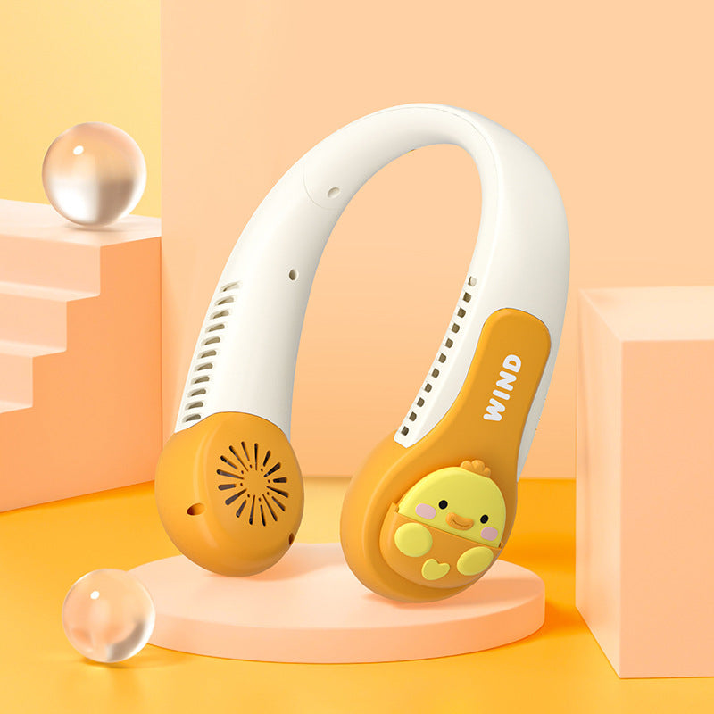 Cute Portable Bladeless Neck Fan for Outdoor Activities
